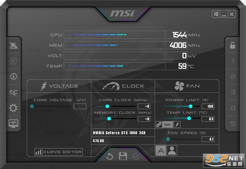 MSI Afterburner(΢cpuƵ)ٷͼ0